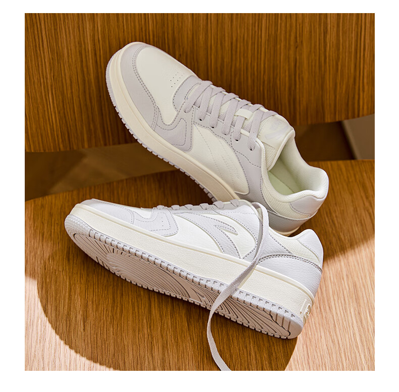 Anta Origin Year 2.0 | Men's Thick-Soled White Sneakers, Breathable Retro Casual Sports Shoes for Couples, Summer Height-Increasing Sneakers 28