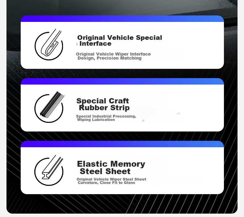 Deyun SAIC Volkswagen Tiguan L New Energy Front Windshield Wiper Blades, Original Factory Equipment, for 2017-2024 Models, Front + Rear Wiper Set 10