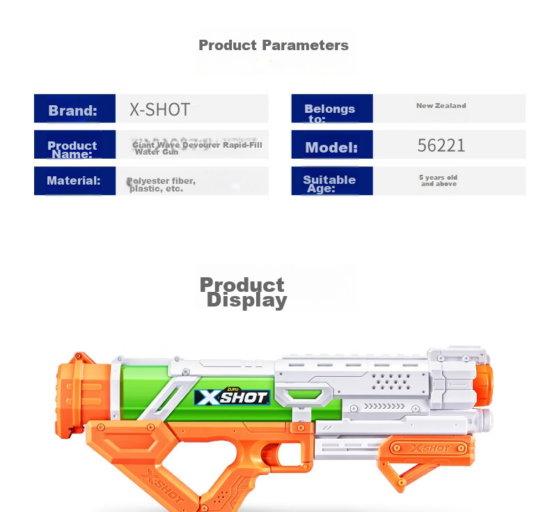 ZURU X Special Attack Giant Wave Swallower Quick-Refill Water Gun + Sneaker Small Quick-Refill Water Gun Set 14