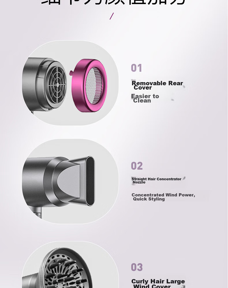 CONFU Hair Dryer for Home Use, Low Radiation, Sterilizing, Quick-Drying, High-Power, Strong Airflow, Negative Ion, Hair Protection, Non-Damaging to Hair, Electric Hair Dryer for Mothers And Babies, KF-3127 Birthday Gift 17