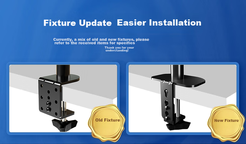Zhiercheng Monitor Stand, 17-32 Inch Computer Stand Arm, Desktop Monitor Screen Support, Mechanical Arm Riser, Center Position Return, More Space-Saving 1