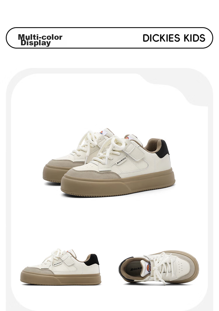 Dickies Children's Canvas Shoes, New Spring And Summer Style for Girls, Casual Shoes with Fleece Lining, Comfortable Training Shoes for Older Kids, Lightweight Versatile White Sneakers for Students 31