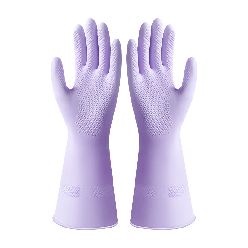 Yunlei Latex Gloves, Size M, 3 Pairs, for Dishwashing, Household Chores, Rubber Gloves for Laundry, Kitchen Cleaning, Dish Washing, Thickened And Durable