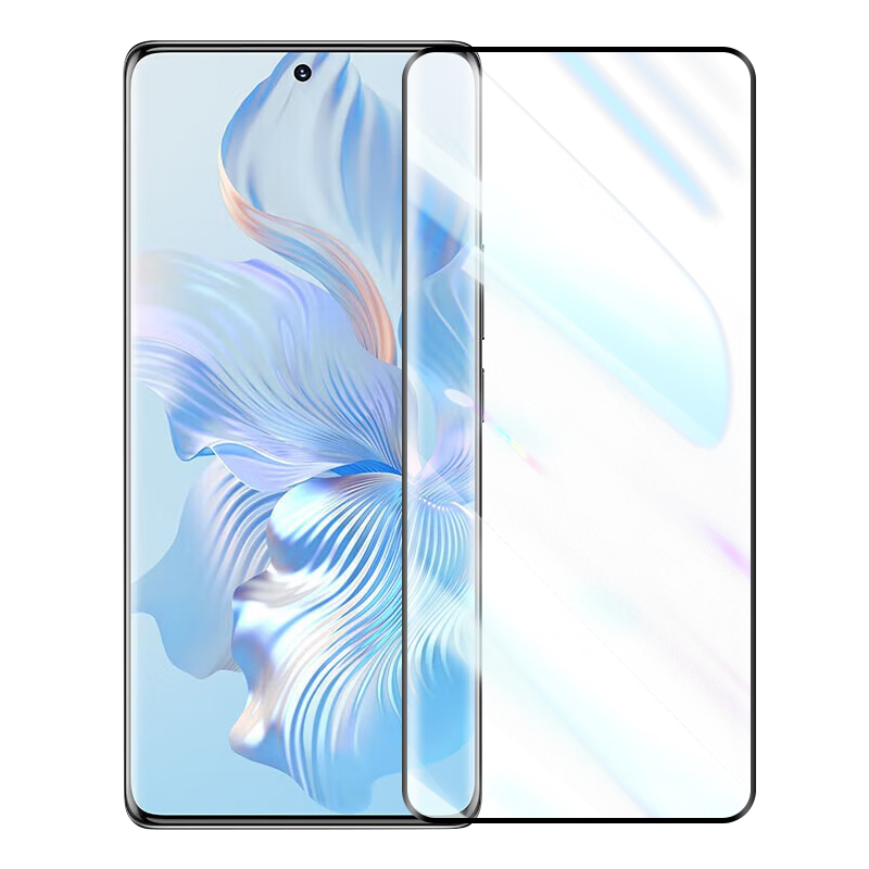 LLUNC Tempered Glass Screen Protector for Honor 80, Full Coverage Ultra-Thin Curved Film, Adheres to Screen, High-Definition Protective Film, Shatterproof Anti-Fingerprint Phone Screen Protector