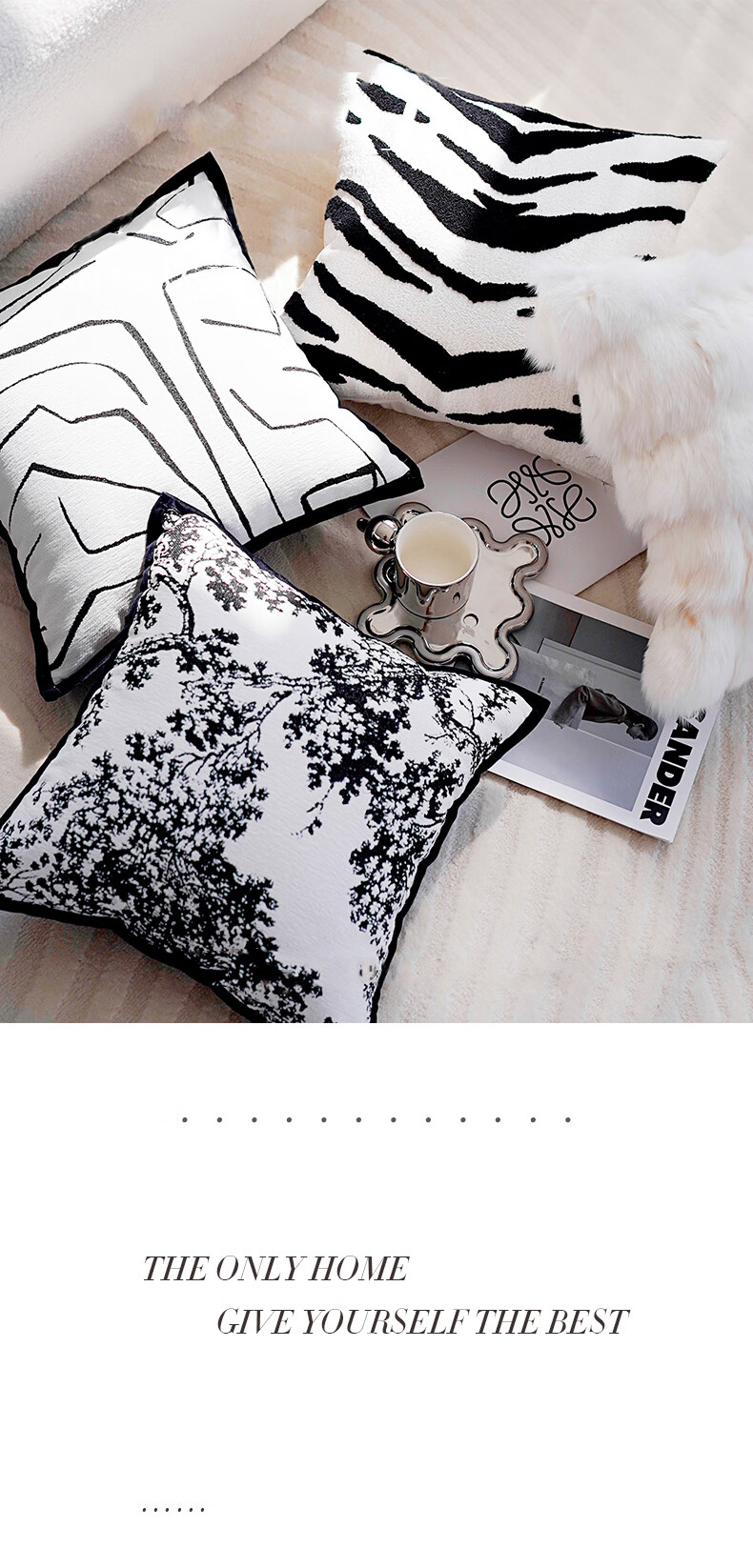 AVIVI Pillowcase, Sofa Cushion Cover, Bed Headboard Pillowcase, 45*45cm, Sketch Forest Desig 1