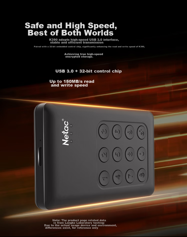 Netac 16TB 3.5-inch Enterprise Desktop External Hard Drive Type-C USB 3.1 High Capacity Metal Case Home Storage K393 5