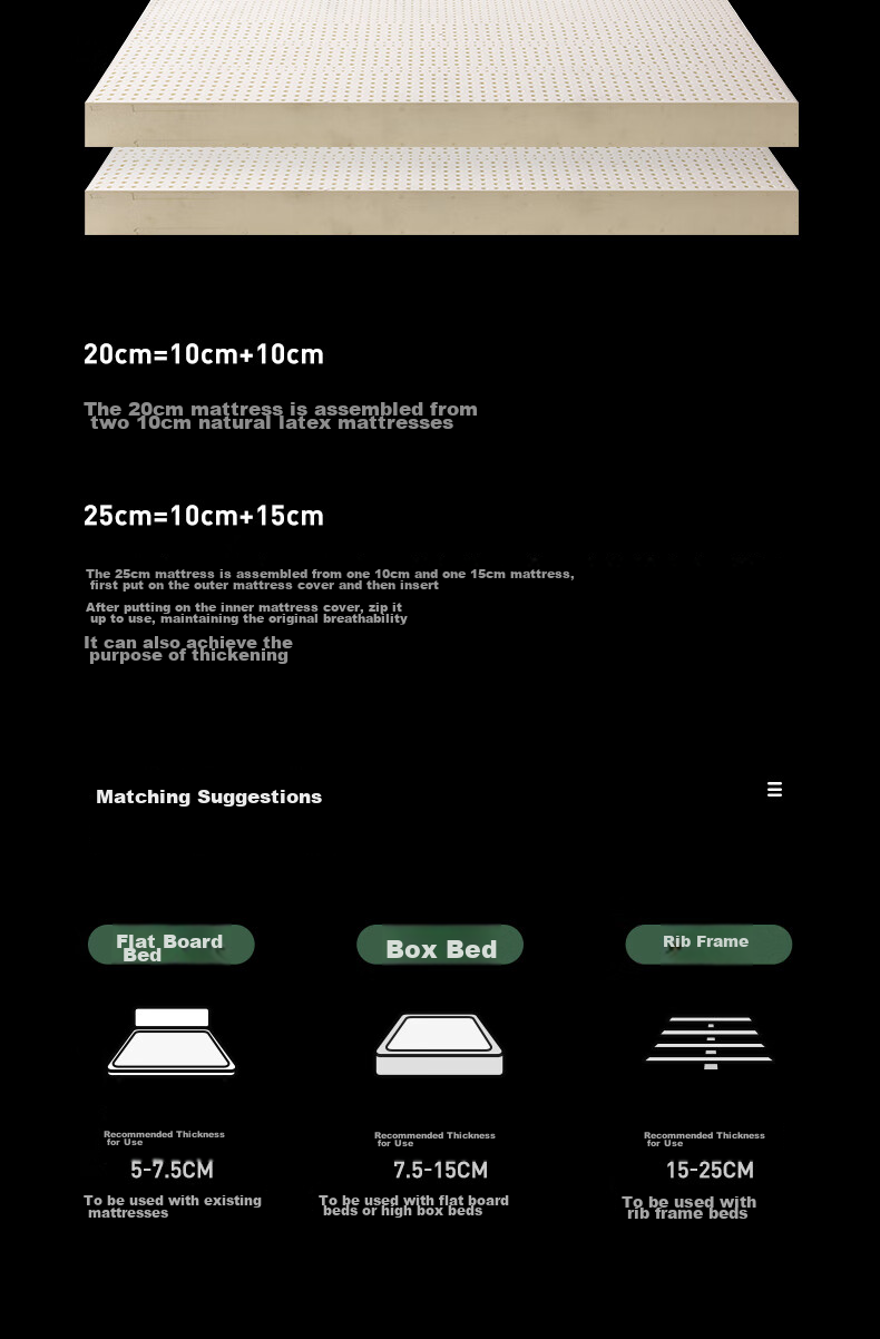 Latex Systems, Imported Latex Mattress from Thailand, 85D Tatami, 95% Content, Double Size, 1.8*2 Meters, 7.5cm Thick 23