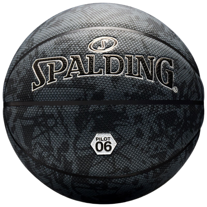 SPALDING , Cross Particle PU Material, Moisture-Absorbing Technology, Indoor And Outdoor Universal Non-Slip Pilot Series, Size 7 Basketball, 77-933Y