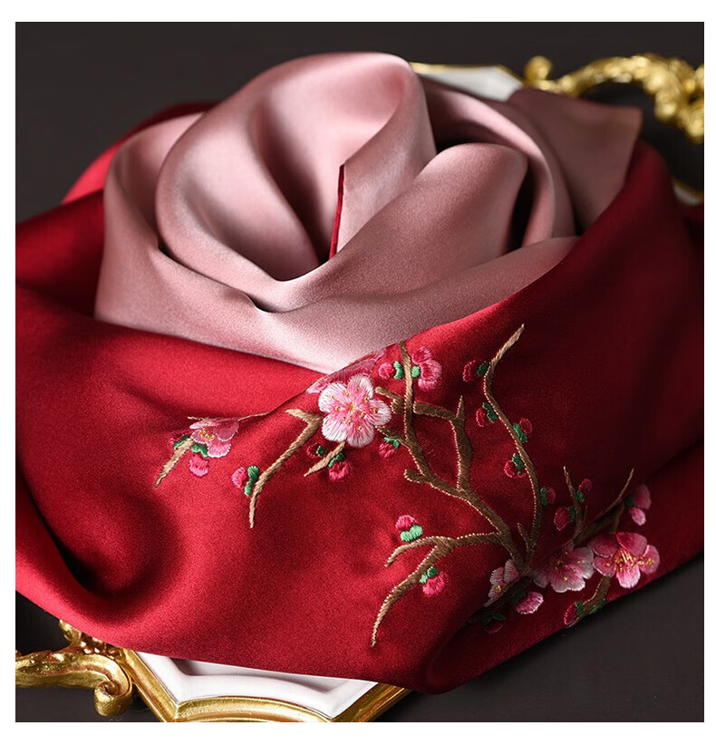 Hangsifu Suzhou Silk Scarf, Mulberry Silk Shawl, Autumn And Winter Neck Protection Wrap, Birthday Gift for Wife, Mother, And Wome 16
