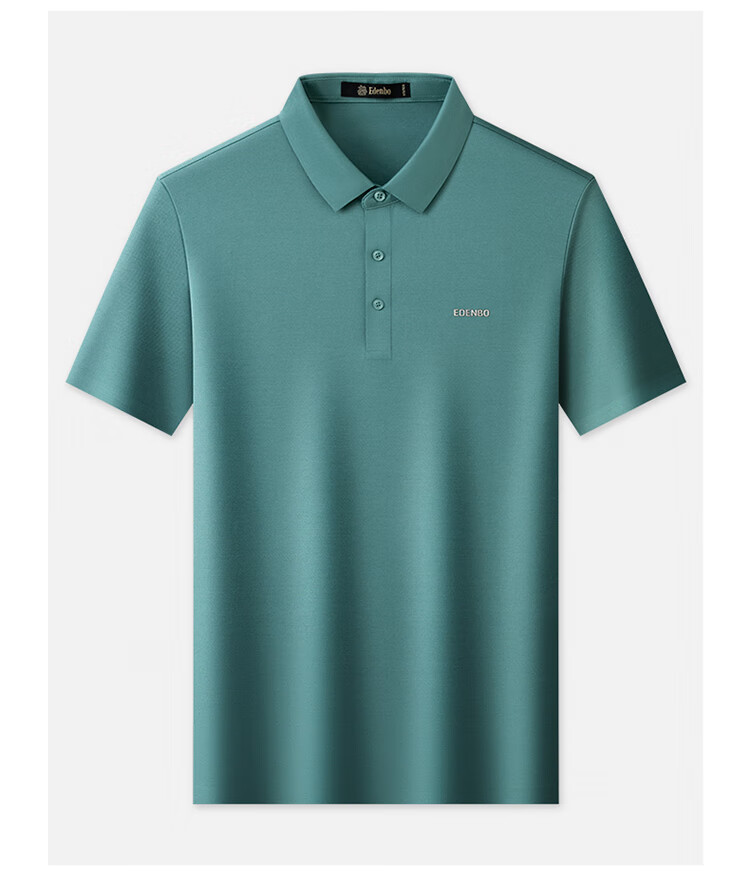 Aidengbao Short-Sleeve Polo Shirt for Men, Business Casual Commute Polo Collar T-Shirt, Trendy Top, Royal Blue, 175/92A (XL) 11