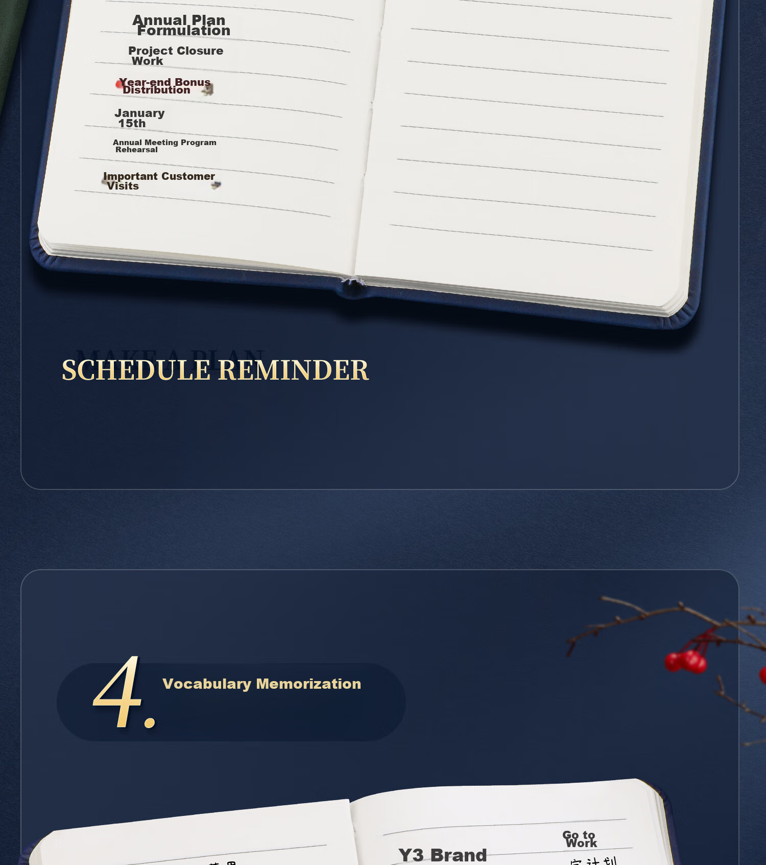 Mingyu Pocket Notebook A7 Small Notepad Portable Memo Pad High-Quality Chinese-Style Mini Journal for Accounting, Notes, Vocabulary, And Reminders Graduation Season Gift for Middle And High School Exams Navy Blue 10