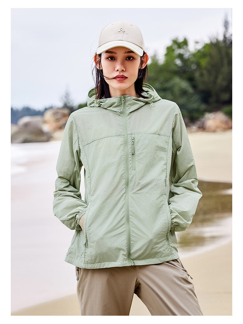 Pioneer Camp Fengdie Sun Protection Jacket for Women, Summer Lightweight Outer Layer, Breathable Outdoor Original Yarn Sun Protection Clothing, UV-Resistant Skin Coat 20