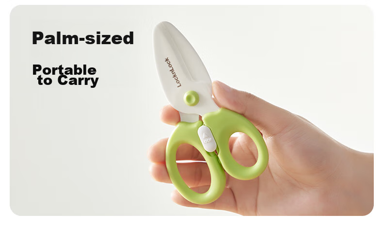 LOCK&LOCK Baby Food Scissors, Small Ceramic Baby Food Cutter, Infant Food Scissors, Children's Mini Portable Baby Food Cutting Tools 4