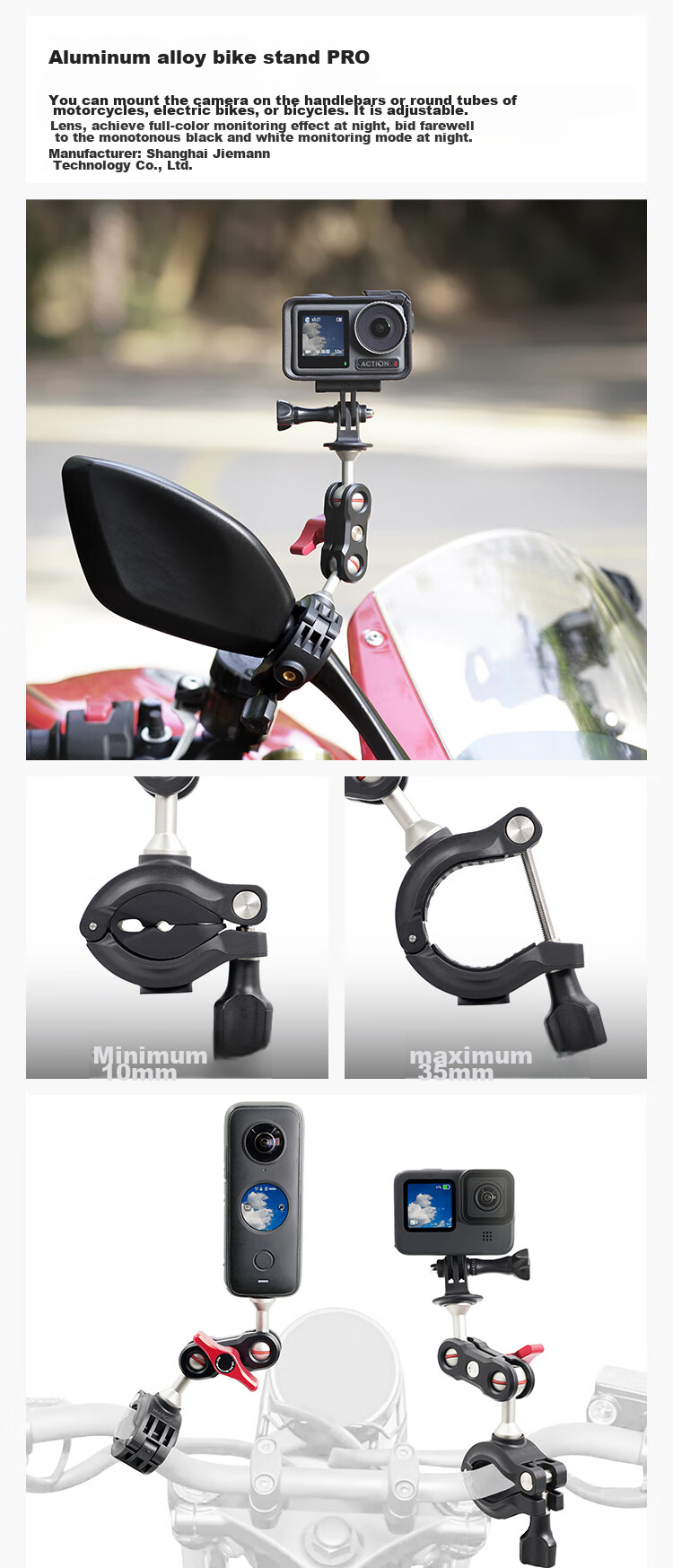 MAXCAM Suitable for DJI Osmo Action 6/5/4/3 Pro Action Camera, Car Nano Adhesive Suction Cup Glass Fixing Car Mount Accessory 19