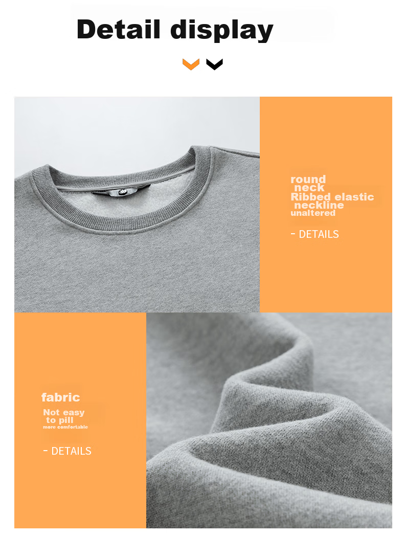 Foss Phil Men's Sweatshirt Spring Autumn Trendy Brand Crewneck Printed Oversize Casual Long Sleeve Base Shirt FPW1 Apricot 3XL 16