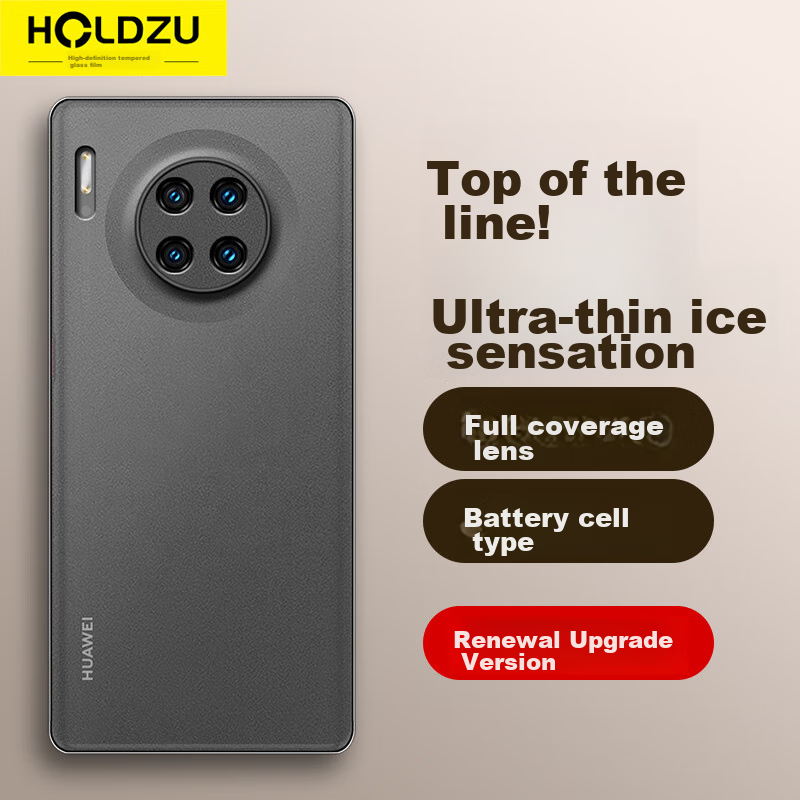 Чехол для телефона HOLDZU для Huawei Mate 30 Pro/Mate 30E Pro, ультратонкий матовый силиконовый чехол с защитой объектива, черный