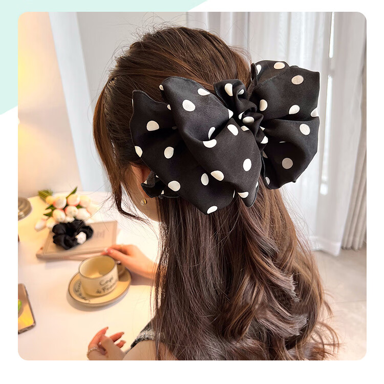 CHIMERA Back-Of Bun Hair Clip, French Bow Barrette, Half-Up Hairpin, Hair Accessory for Women, Mid-Autumn Festival Gift 31