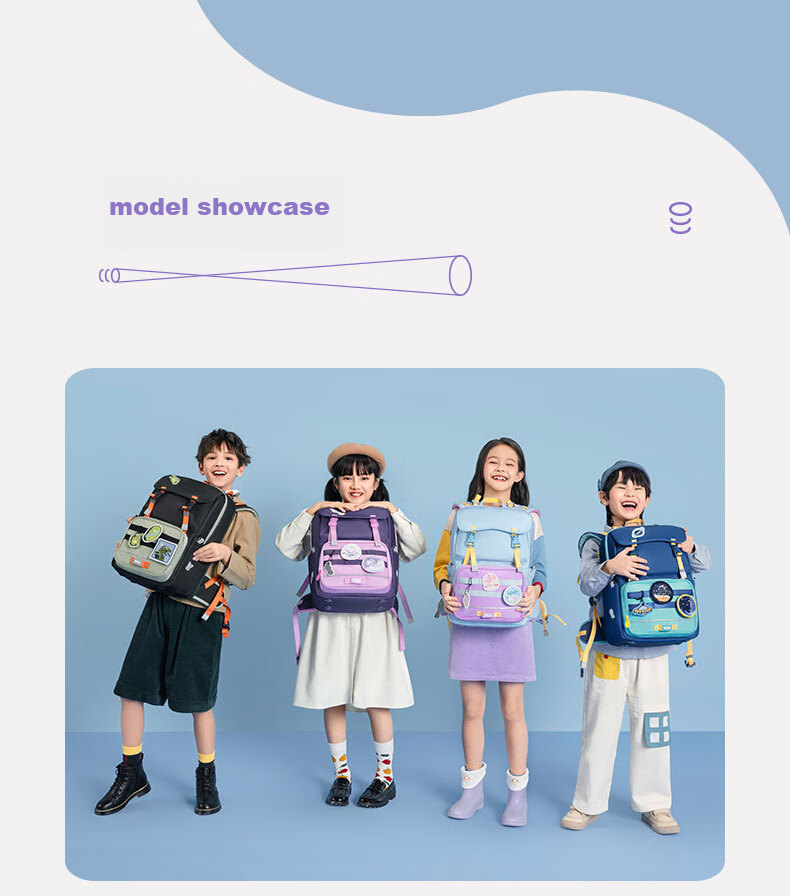 Yatoto Children's Backpack, Primary School Student Spine Protection And Load Reduction Backpack, Grades 1-3 Double Shoulder Bag Gift for Girls, Purple Cloud Fairy Rabbit 15