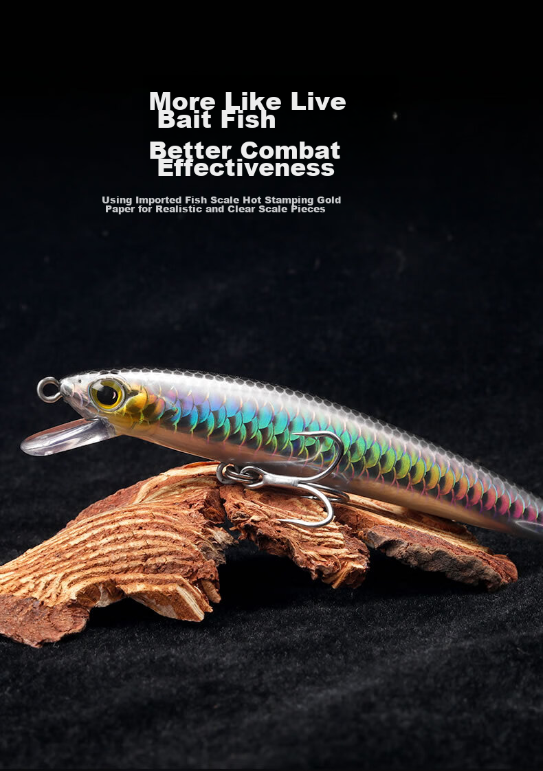 Guowangliya, Suspended Shadow Hovering Minnow Long-Casting Lure, Topmouth Culter Bait, 6.5g-80mm, LN05 9