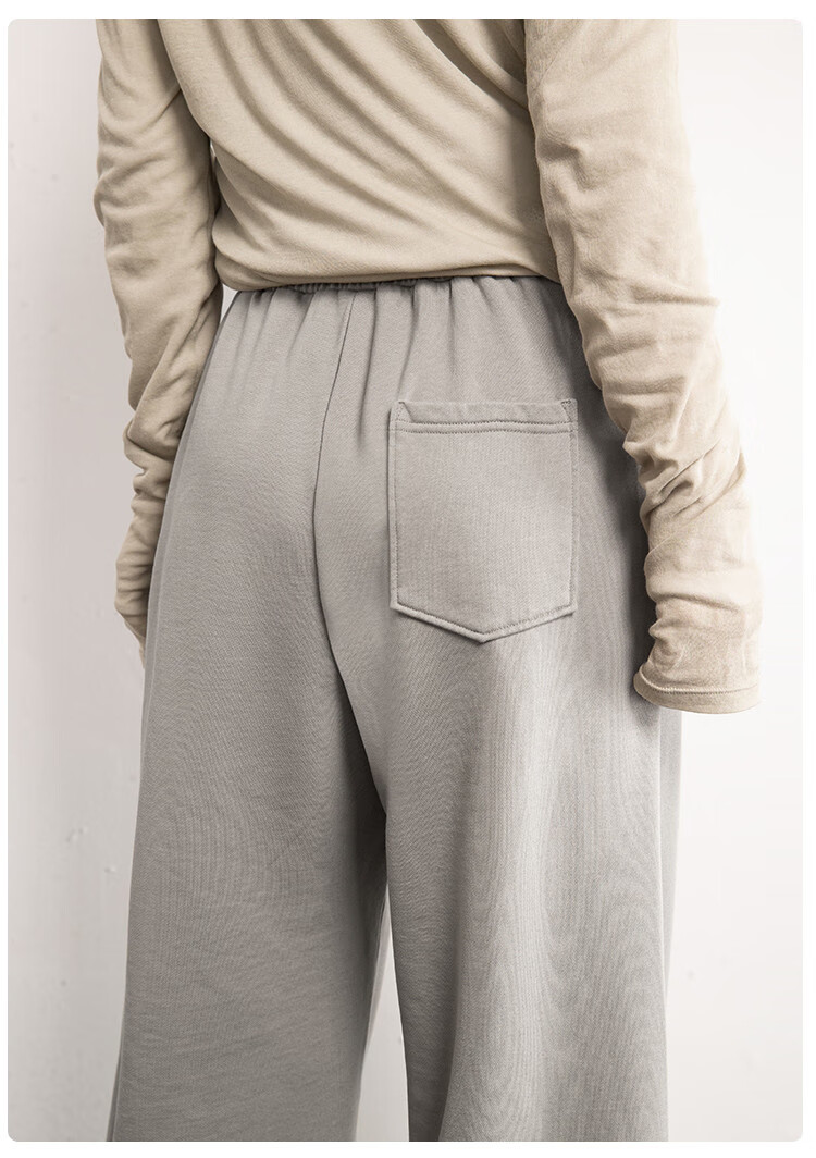 Dme [Zizai Weitui] High-Waisted Loose Wide-Leg Cropped Pants for Women, Spring And Autumn Best-Selling Style, Washed Casual Long Trousers 17