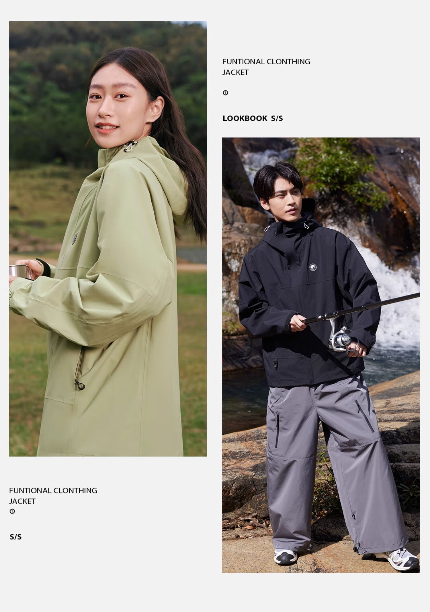 CAMEL Single-Layer Windbreaker Jacket for Men And Women, Waterproof Coat A31166 Phantom Black XL 24