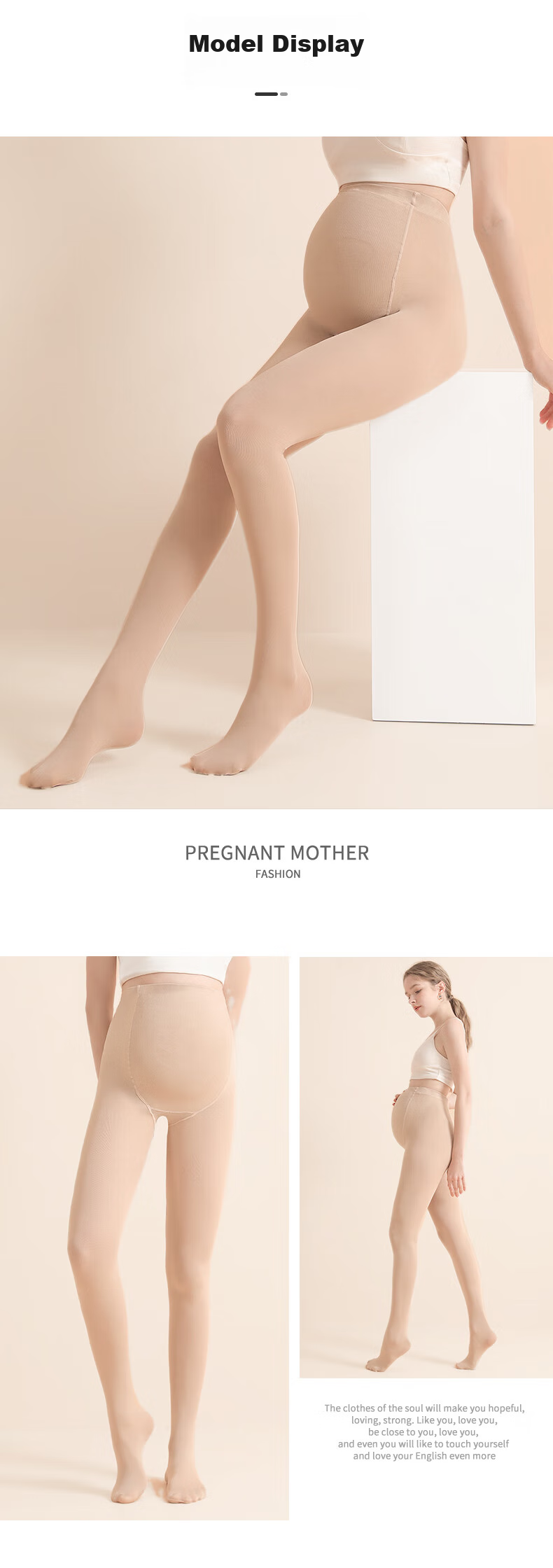 LangSha Maternity Stockings Women Spring Autumn Velvet Plus Size Adjustable Belly Support Outer Wear Anti-Snag Tights 12