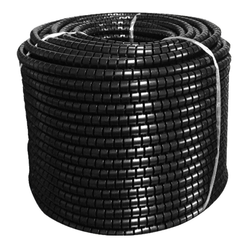 Suoli Cable Management Spiral Wrap Tube 25mm Diameter 20m Length Black DX300 Wire Organizer Cable Protector with Cable Clips