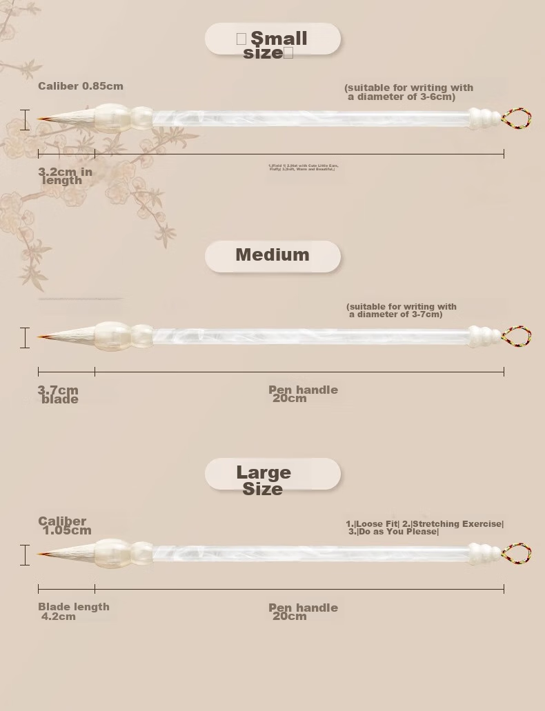 Liupintang Xueli Medium-Sized Calligraphy Brush Set with Mixed Hair for Beginners, Professional-Grade Practice Calligraphy And Chinese Painting Brushes in Regular Script, Running Script, And Clerical Script 8