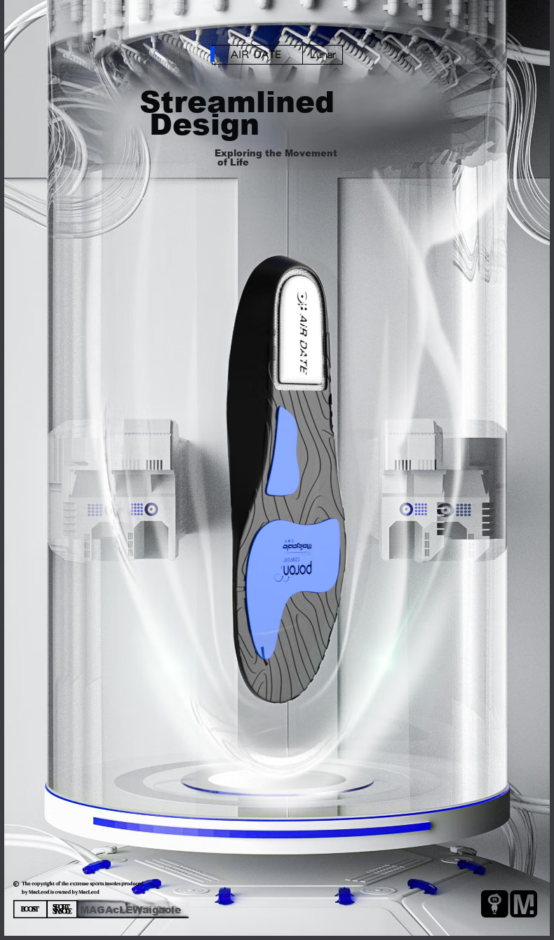 Maigaole Luna Air Cushion ZOOM Player Edition Basketball Shoe Insoles, High-Elasticity Shock-Absorbing, Thickened Sports Air-date 37-38 4