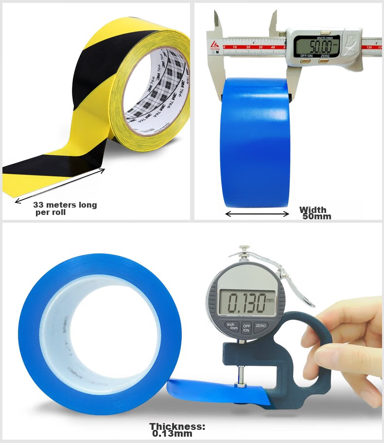 3M 471PVC Marking Tape Line Marking Warning Sign, 5s Management Floor Workshop Factory Wear-Resistant Waterproof No Residue Adhesive, Red, 20mm Wide 13