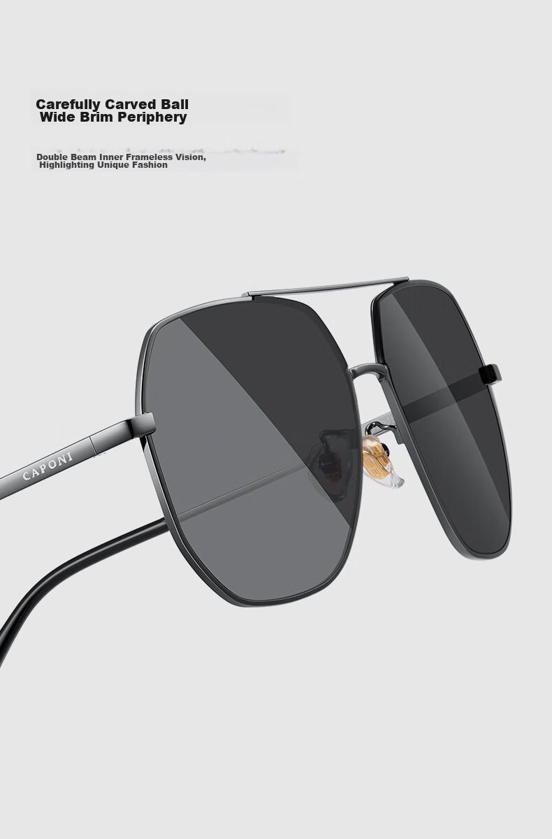 CAPONI Polarized Photochromic Sunglasses for Men, Day And Night Use, Driving-Specific Night Vision Glasses, UV Protectio 4
