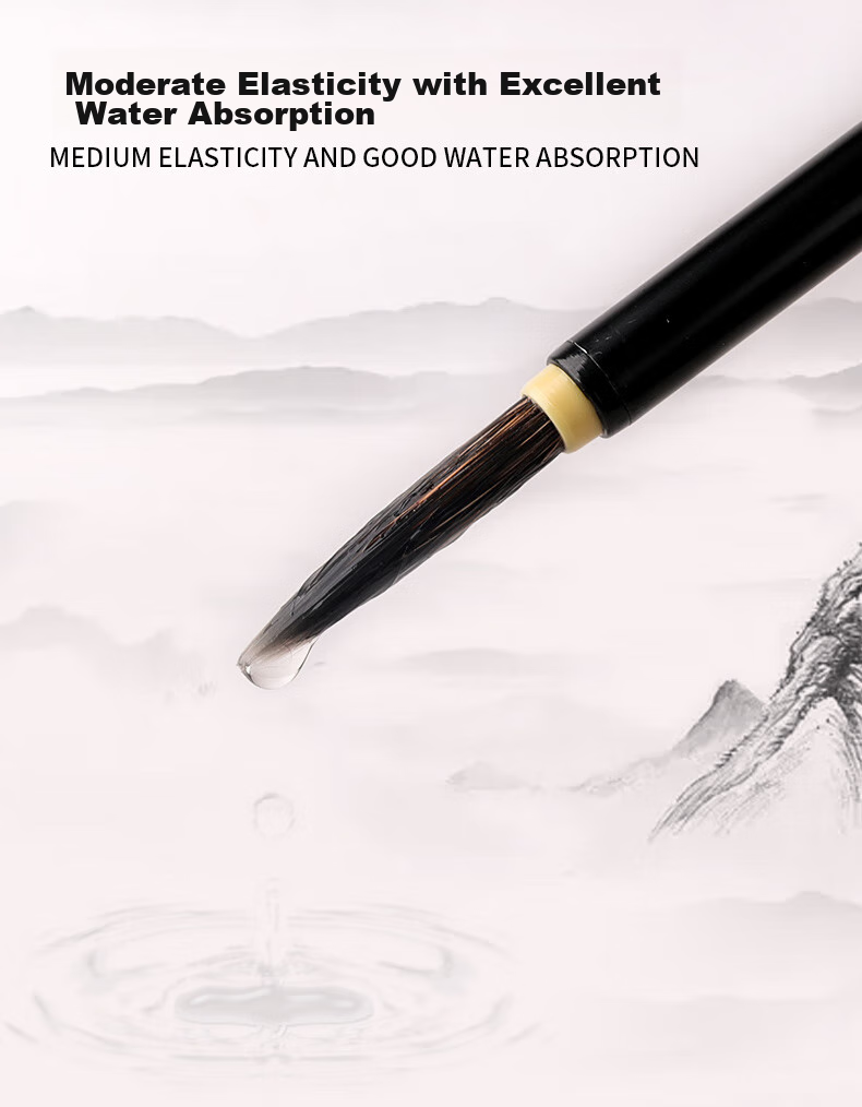 Marie's Wolf Hair Outline Brush Set of 3, Wolf Hair Calligraphy Brush for Large, Medium And Small Regular Script, Calligraphy Landscape And Gongbi Chinese Painting Brush for Beginners' Practice And Copying, G1233 2