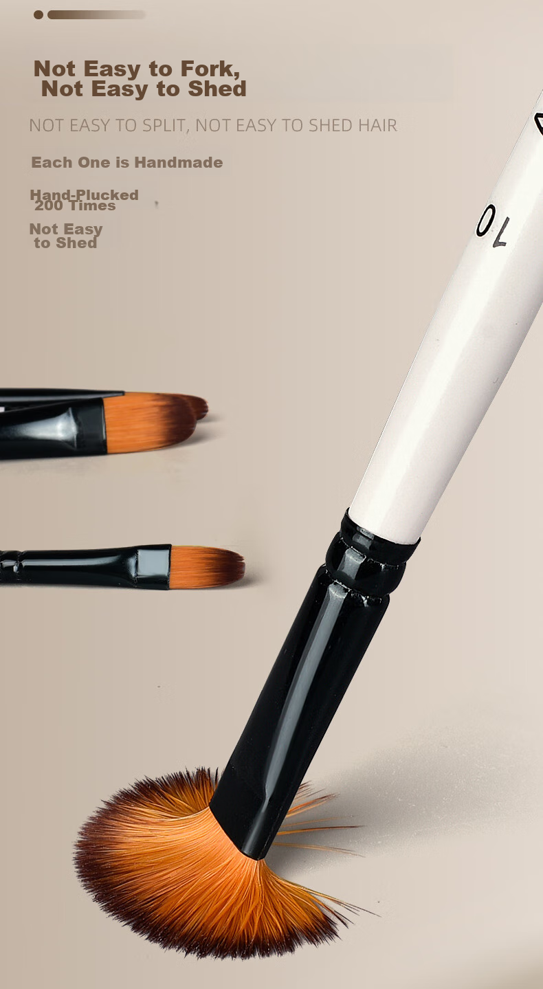 BGI-WAPM Round Brush Set, Art Gouache Brushes, Acrylic Brushes, Professional Art Exam Brushes, Color Painting Brushes for Art Students, Children's Drawing Tools, Nylon Brushes with Long Handle, Sketching Brushes, Marker Drawing Brushes 6