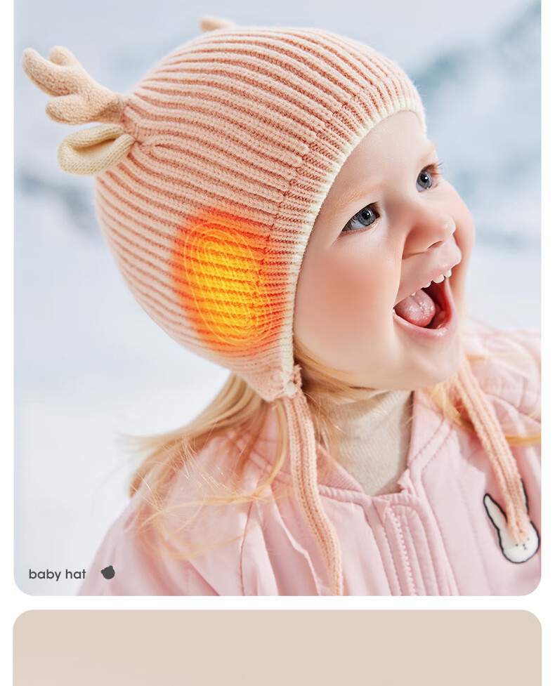 Betis Baby Hat Autumn Winter 2025 New Infant Girls Wool Knit Ear Protection Hat 10