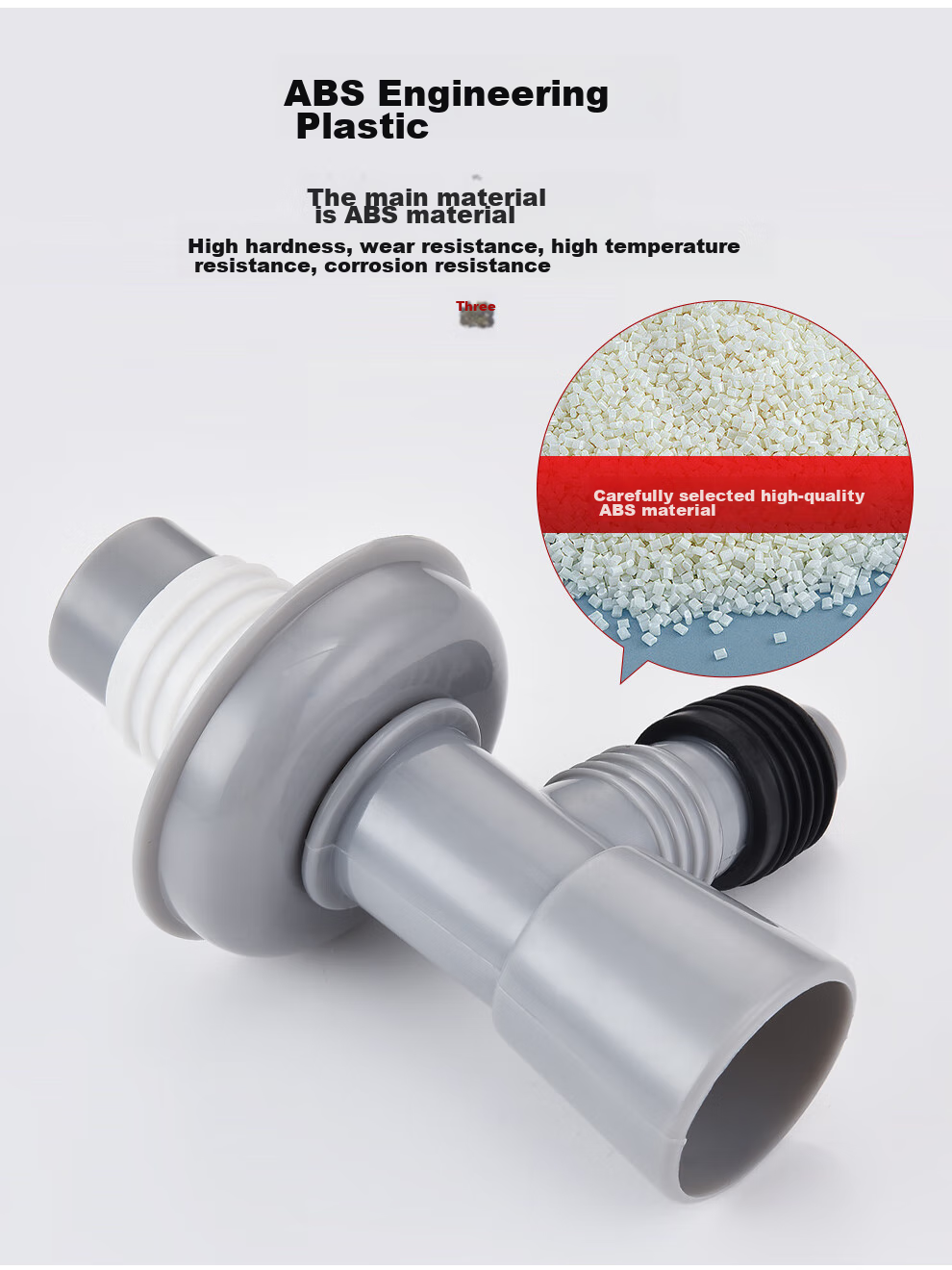 CVBAB Washing Machine Floor Drain Three-Way Connector, Sewer Pipe Anti-Odor And Backflow Prevention Drainage Pipe Sealed Three-Way Two-In CV620 8