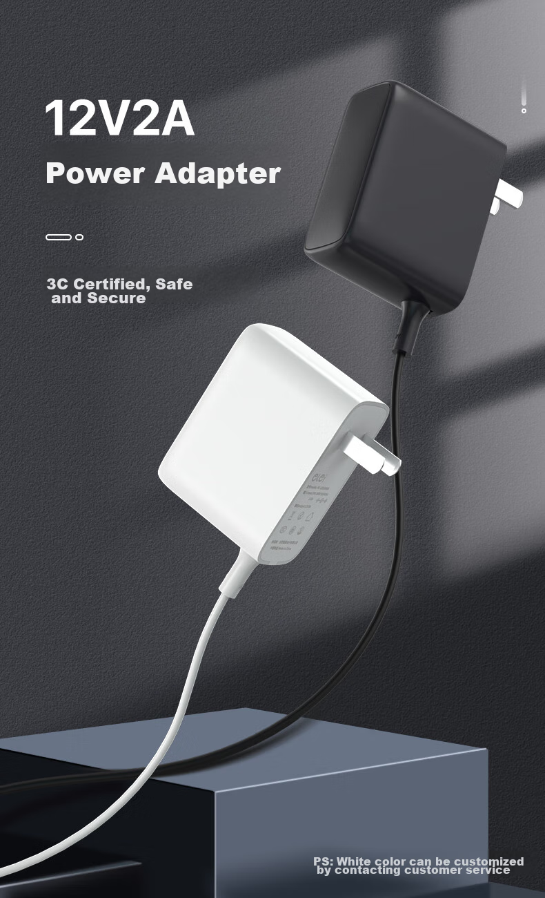 Elei Power Adapter, 12V2A Monitor Power Cord, DC Multifunctional Charger, Suitable for Monitors, Cameras, Mobile Hard Drive Enclosures, Adapts to Thin 3.5mm And 1.35mm Connectors 1