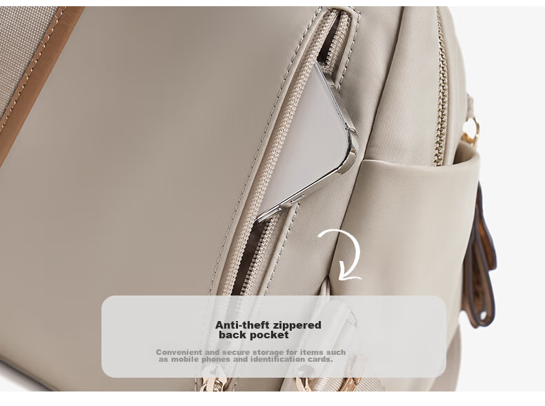 Laifu Xiaomifeng Embroidered Backpack for Women, Korean-Style Fashionable Commuter Travel Canvas Small Backpack 20