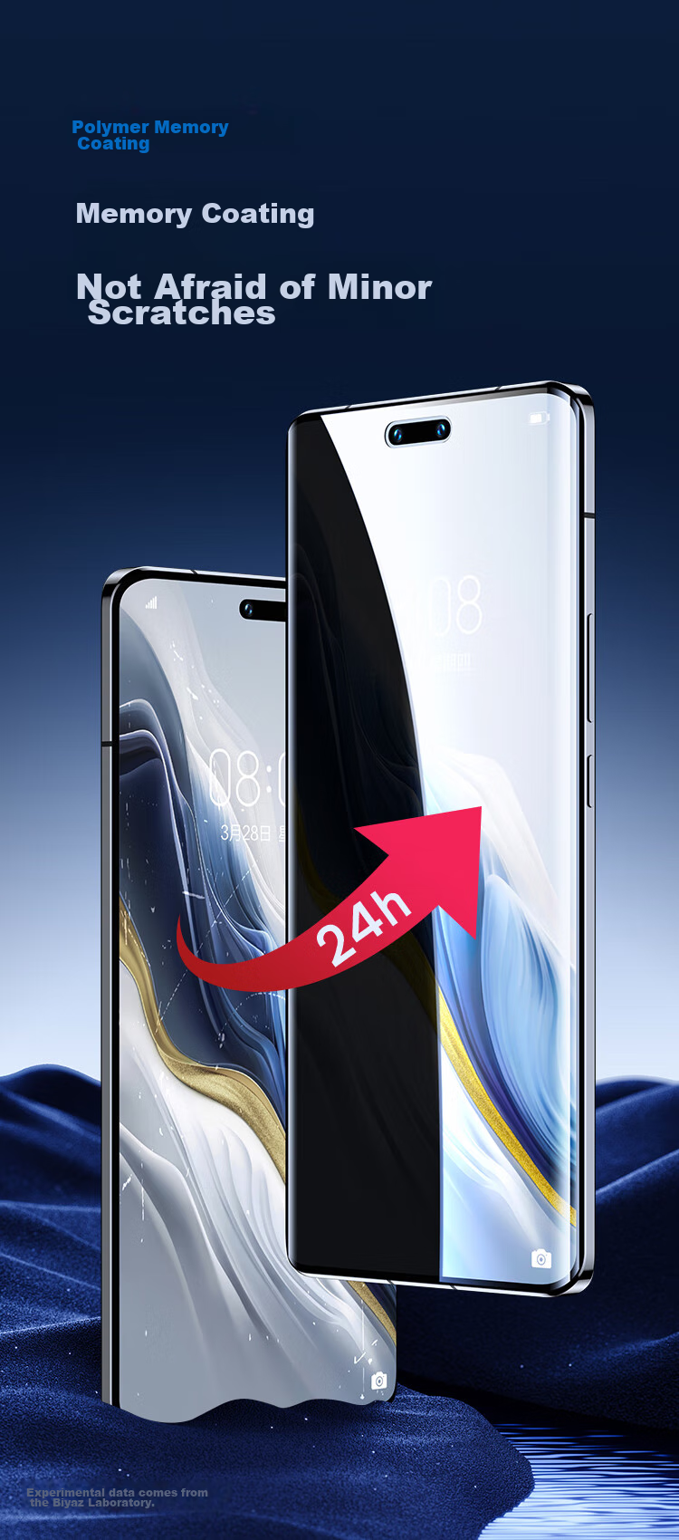 BIAZE [Privacy Screen Protector 2 Pieces] for Honor Magic6Pro Hydrogel Soft Film, Magic6 Ultimate Edition Phone Screen Protector, Anti-Peeping HD Non-Tempered Full Screen Protection JM947 11