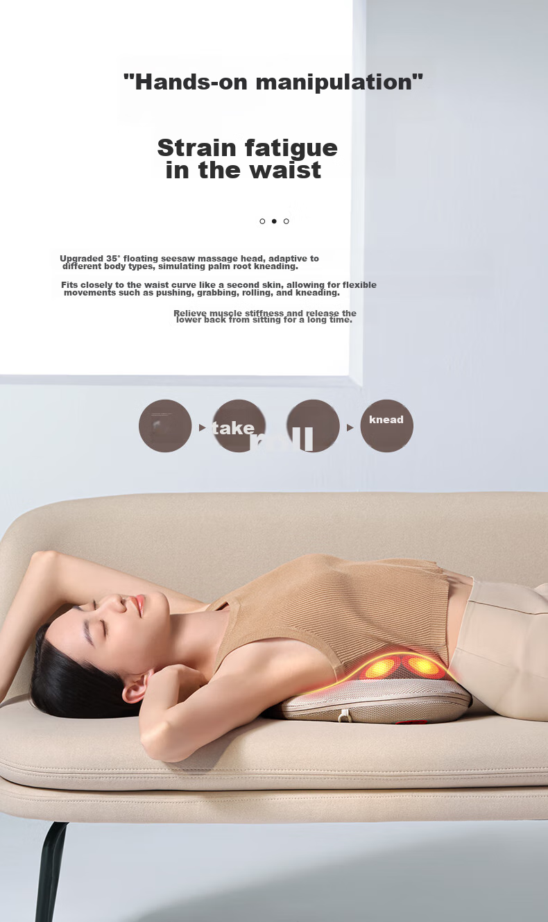 Breo Back2pro Waist Massager Back Cushion Seat Integrated Waist Back Hip Moxibustion Heat Massage Kneading Massager Sun Yingsha Edition Women's Day Gift 5