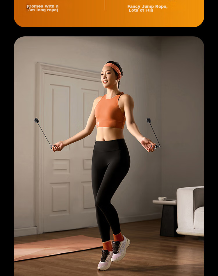 Feilipu Smart Ring Jump Rope, Aerobic Fitness Counting Cordless, Weight Loss Fat Burning, Pocket Jump Rope 14
