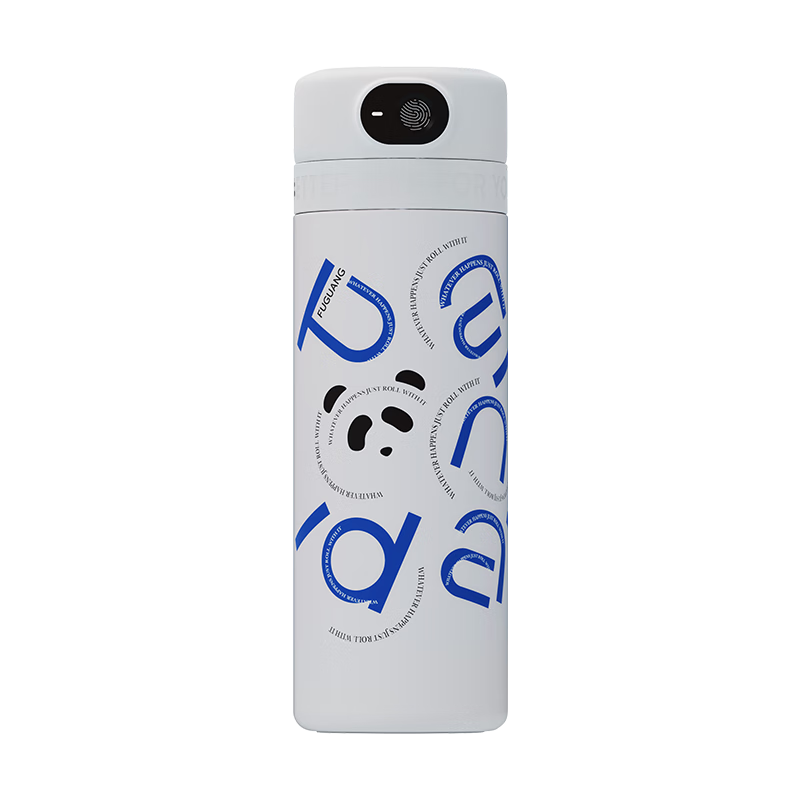 Fuguang Smart Fingerprint Cup, Unlock Password, Children's Thermos Cup, Student 316L Straw Water Bottle, Gift for Boys And Girls