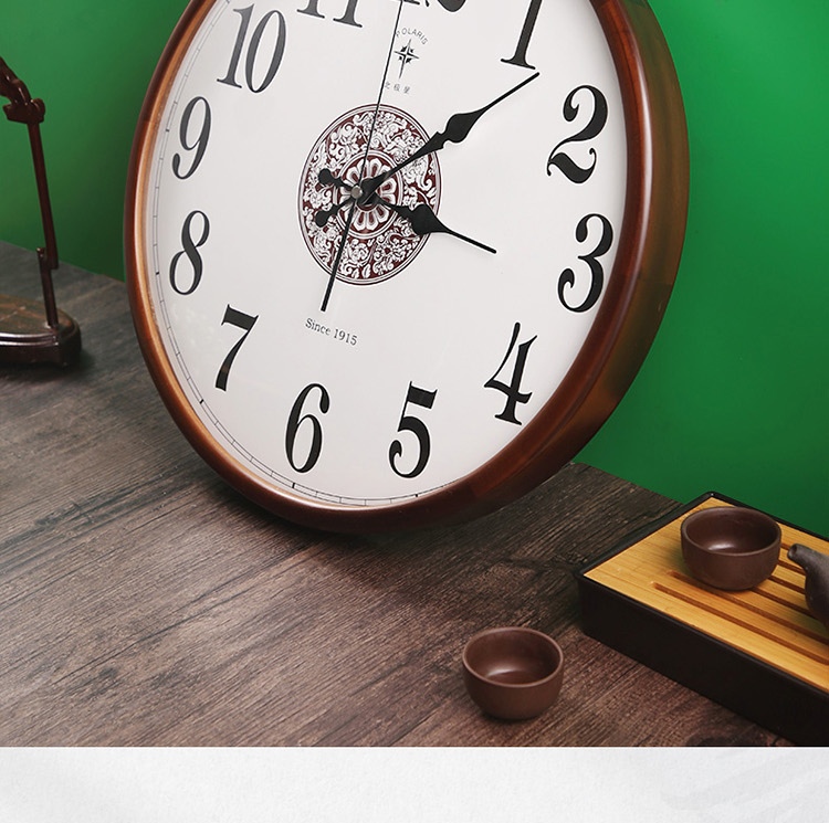 POLARIS Wall Clock Living Room Clock Minimalist New Chinese Style Creative Home Quartz Clock 40cm Quartz Model 2