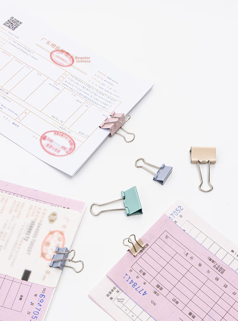 TIANSE 3c Digital All-Net Low Price, 40 Pieces of 19mm Morandi Long Tail Clips And Binder Clips, Colorful Long Tail Clips And Document Clips, Small Phoenix Tail Clips, Office Supplies, TS-12119 11