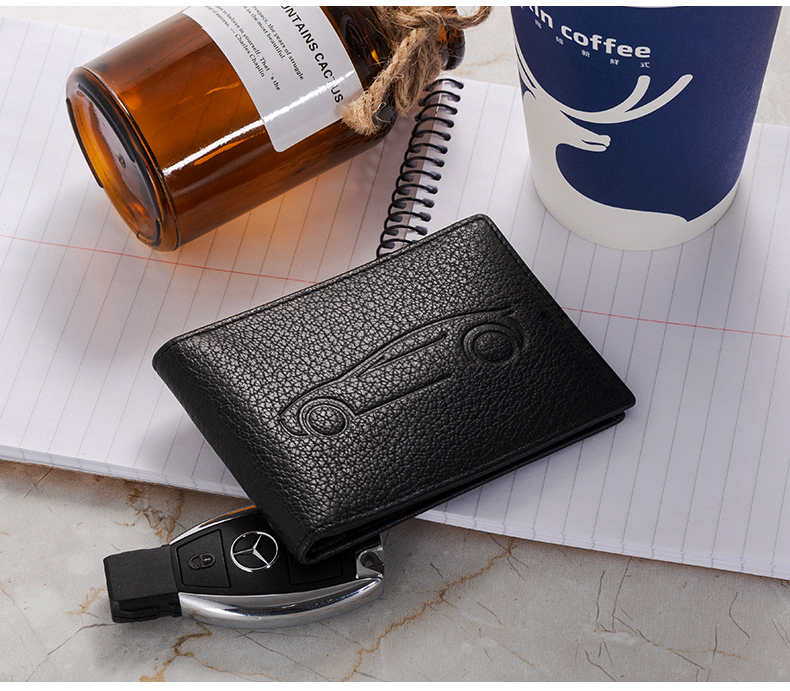 Pierre Cardin Driver's License Holder, Motor Vehicle Driving Permit Leather Case, Top-Grain Cowhide ID Holder Gift Box, Black, Suitable As A Present 10