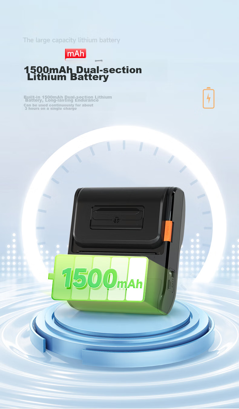 Detong DP30S Supermarket Price Label Printer for Clothing, Jewelry, Food, Handheld Non-Adhesive Portable QR Code Bluetooth Price Gun, DP30S + 7 Rolls Blue Supermarket Labels 11