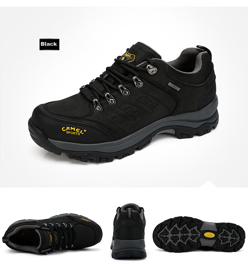 CAMEL Outdoor Hiking Shoes for Men, Leather, Durable, Shock-Absorbing, Casual Sports Shoes for Climbing, Model 6935 19
