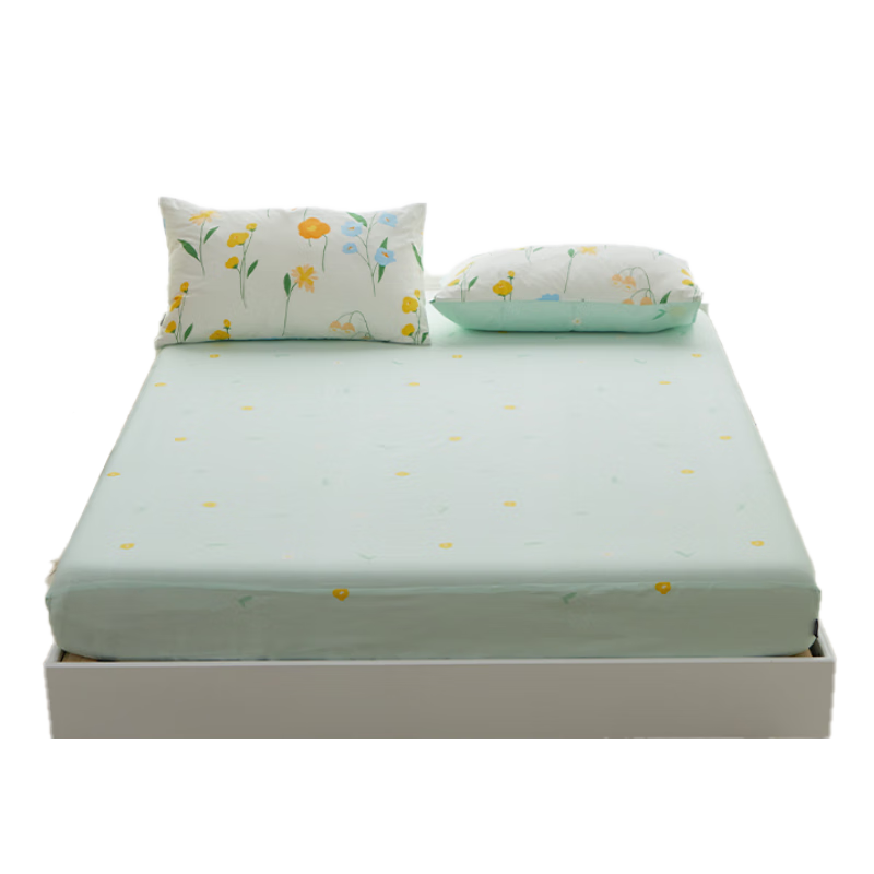 Dohia Bed Sheet, Single Piece, Single Person Pure Cotton Non-Slip Bed Cover, Mattress Protector, Dust Cover, 195*120cm