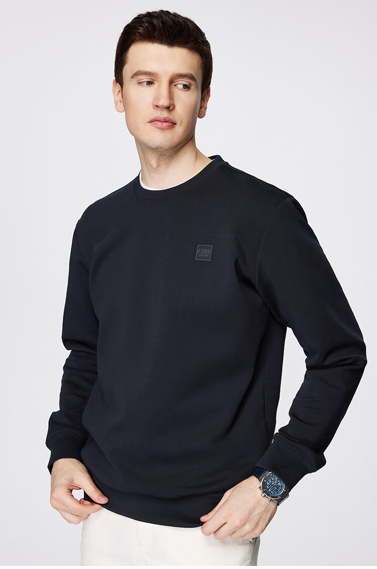 FIRS [7A Antibacterial] Men's Sweatshirt, Pullover, Elastic, Comfortable, Skin-Friendly, Inner Layer, Business Casual Top 3