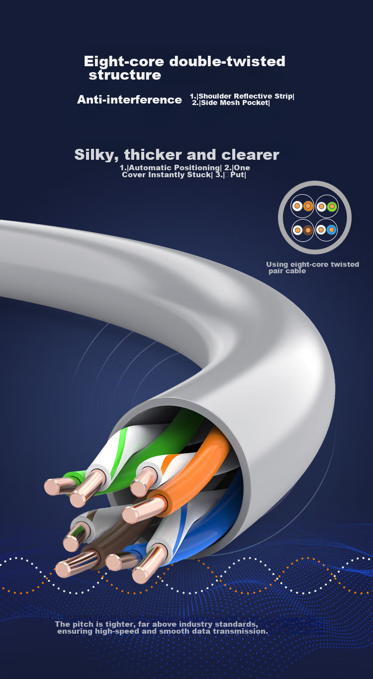 CHOOSEAL (CHOSEAL) Cat5e Unshielded Ethernet Cable, Pure Copper Core, for Engineering, Home Installation, Office, Surveillance Wiring And Broadband Connection, 50 Meters, QS2637 4