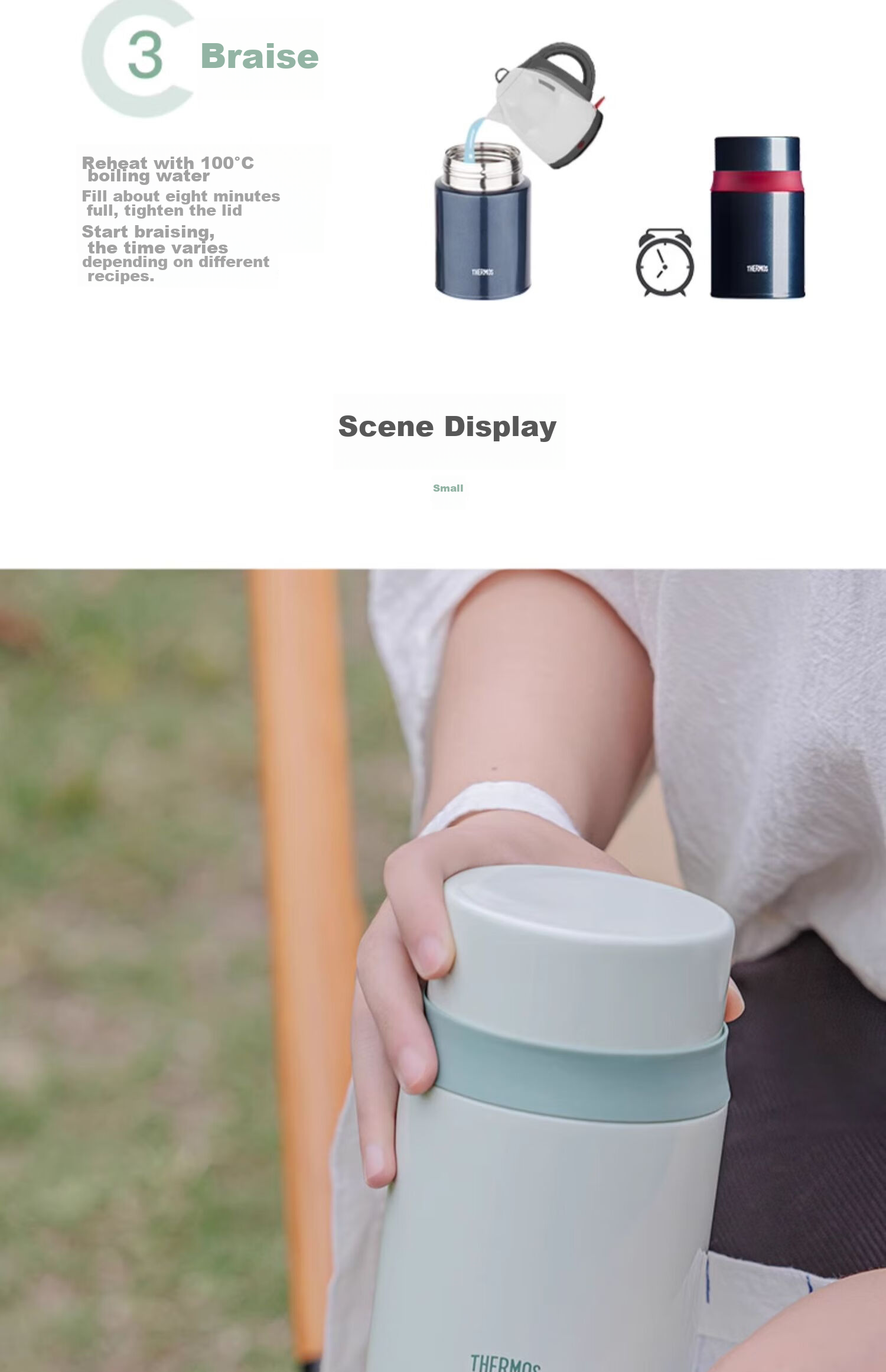 THERMOS Vacuum Insulated Food Jar, 316 Stainless Steel, 520ml Capacity, Thermal Lunch Box, Insulated Container, TCLD-520S PL 11